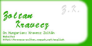 zoltan kravecz business card